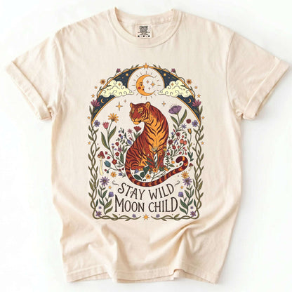 Stay Wild Moon Child Tiger Vintage Washed T-Shirt
