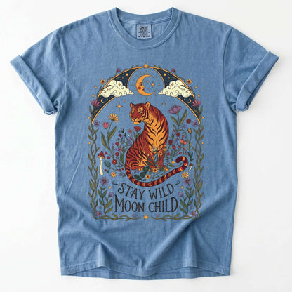 Stay Wild Moon Child Tiger Vintage Washed T-Shirt