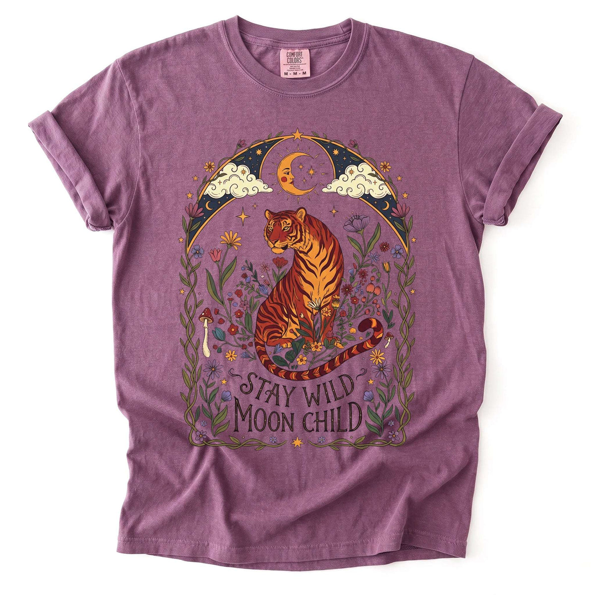 Stay Wild Moon Child Tiger Vintage Washed T-Shirt
