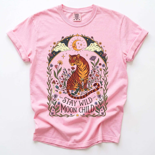 Stay Wild Moon Child Tiger Vintage Washed T-Shirt