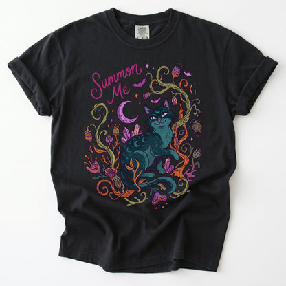 Summon Me Mystical Cat Vintage Washed T-Shirt