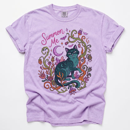 Summon Me Mystical Cat Vintage Washed T-Shirt
