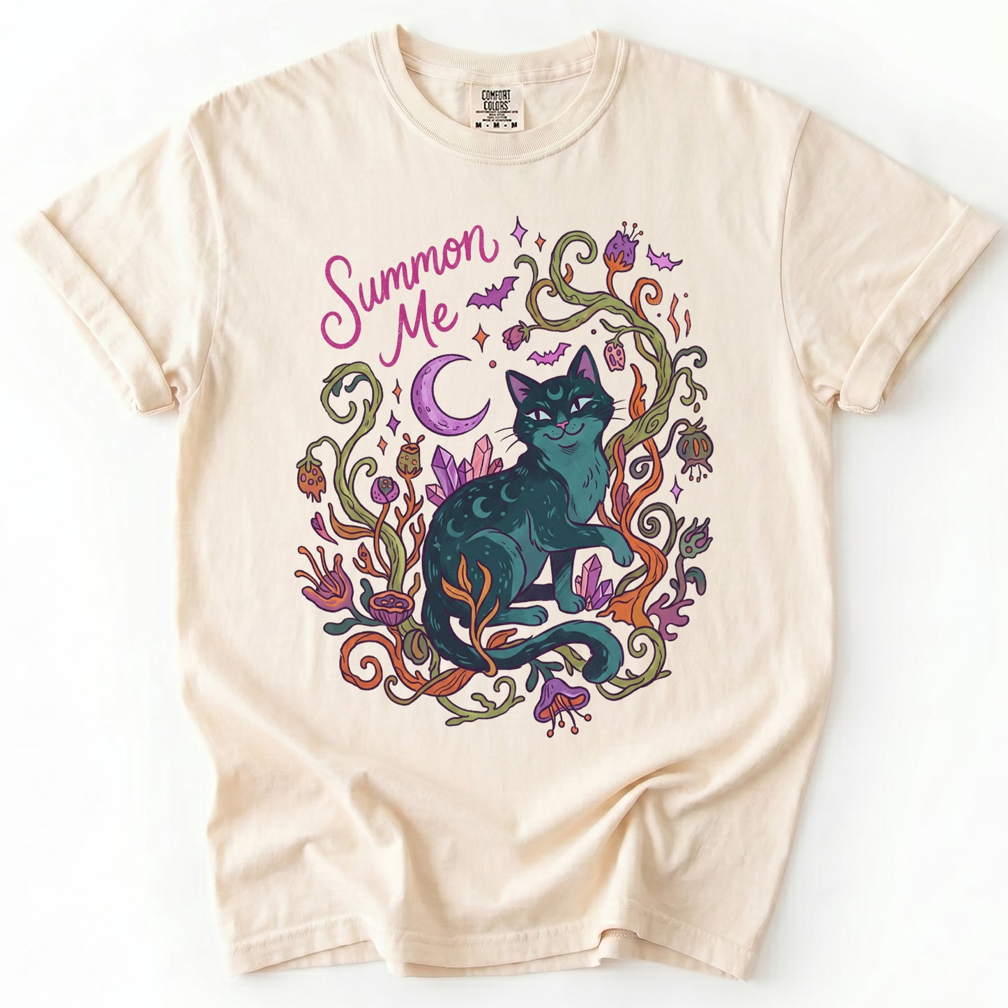 Summon Me Mystical Cat Vintage Washed T-Shirt