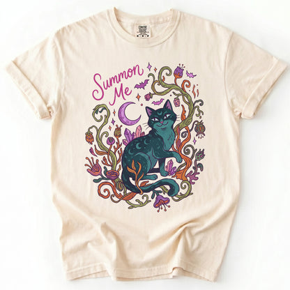 Summon Me Mystical Cat Vintage Washed T-Shirt