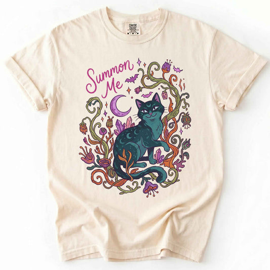 Summon Me Mystical Cat Vintage Washed T-Shirt