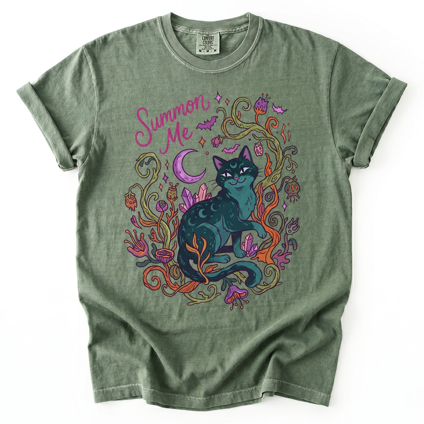 Summon Me Mystical Cat Vintage Washed T-Shirt