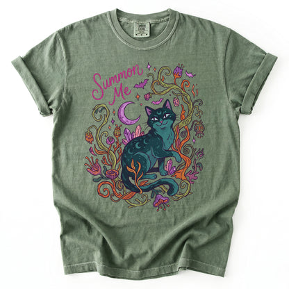 Summon Me Mystical Cat Vintage Washed T-Shirt