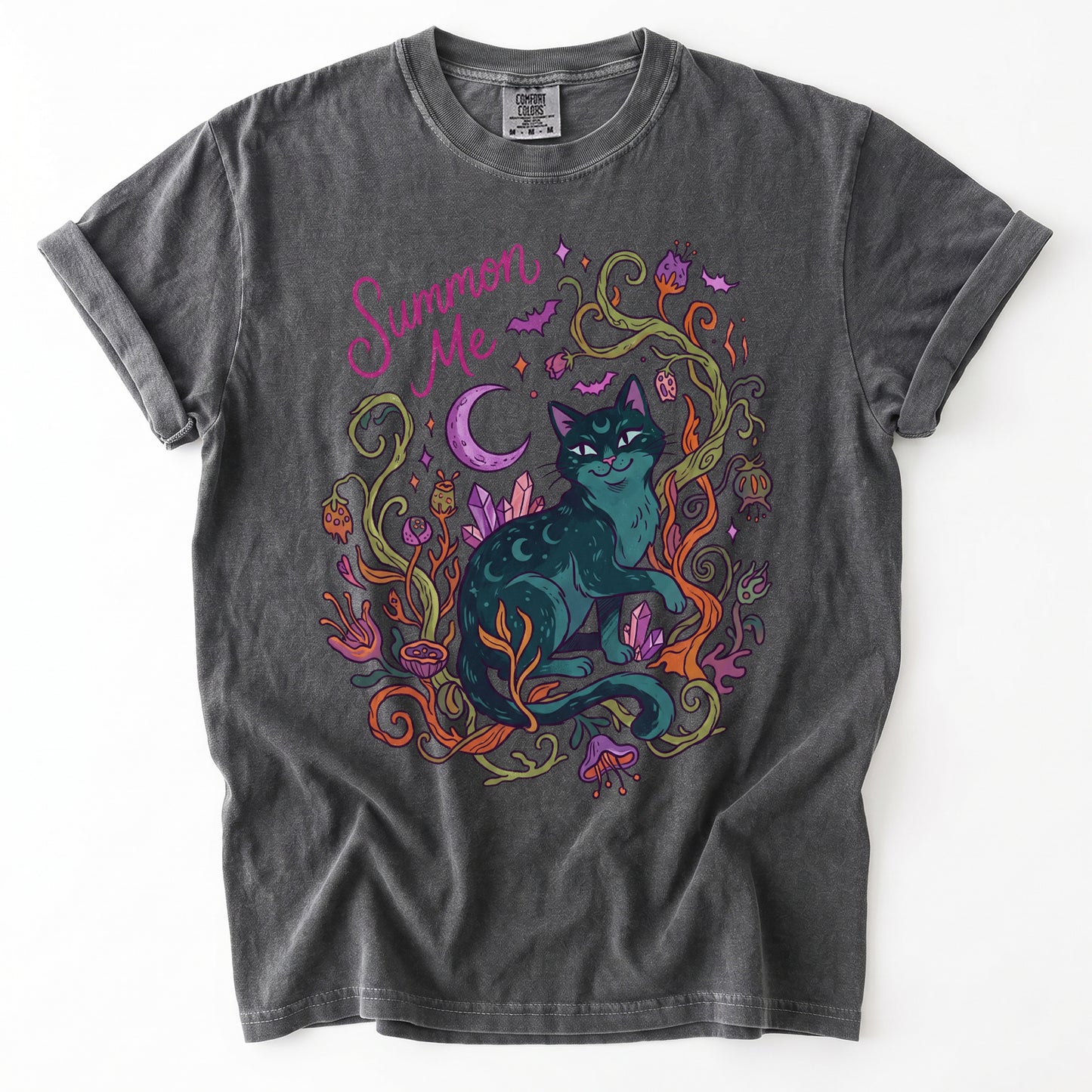Summon Me Mystical Cat Vintage Washed T-Shirt