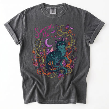 Summon Me Mystical Cat Vintage Washed T-Shirt