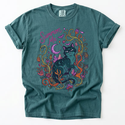 Summon Me Mystical Cat Vintage Washed T-Shirt