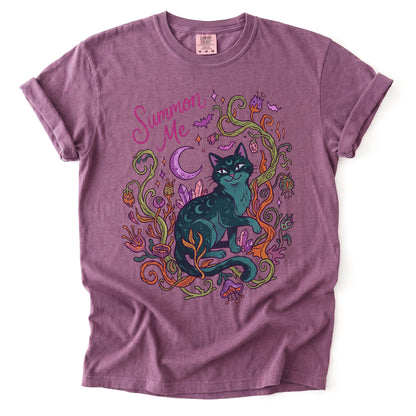 Summon Me Mystical Cat Vintage Washed T-Shirt