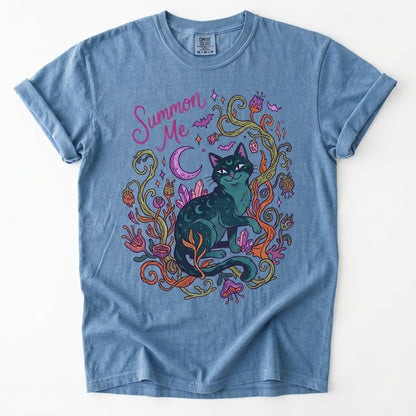 Summon Me Mystical Cat Vintage Washed T-Shirt
