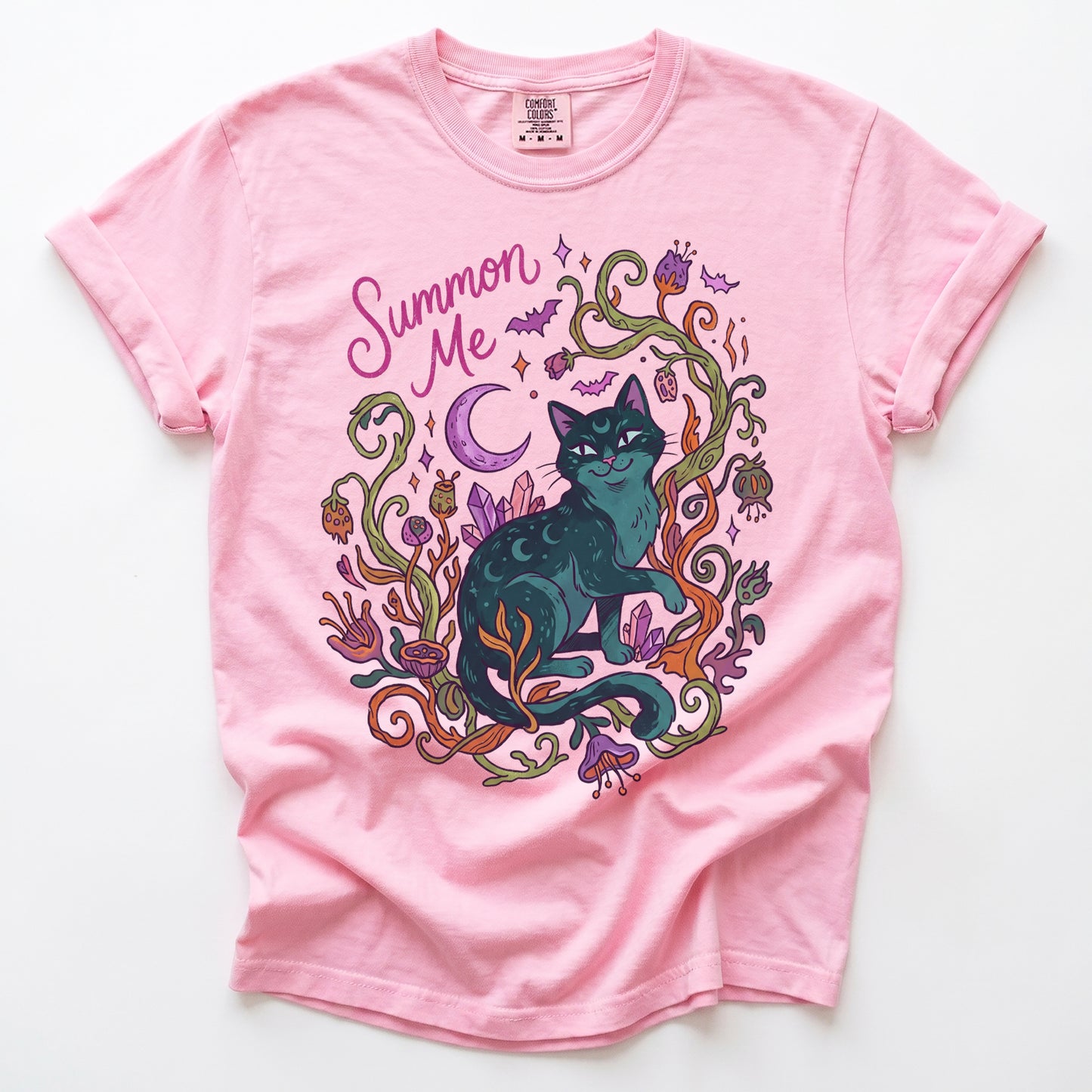 Summon Me Mystical Cat Vintage Washed T-Shirt