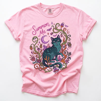 Summon Me Mystical Cat Vintage Washed T-Shirt