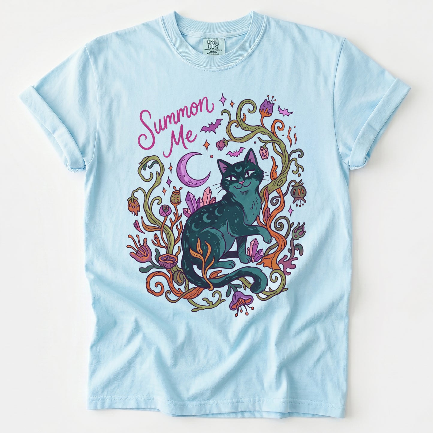 Summon Me Mystical Cat Vintage Washed T-Shirt