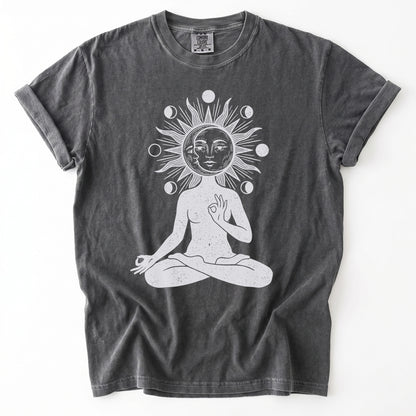 Sun & Moon Meditation Vintage Washed T-Shirt