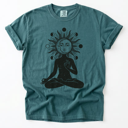 Sun & Moon Meditation Vintage Washed T-Shirt