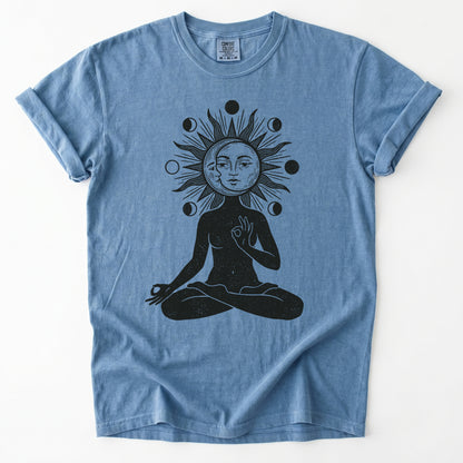 Sun & Moon Meditation Vintage Washed T-Shirt