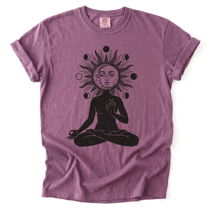 Sun & Moon Meditation Vintage Washed T-Shirt