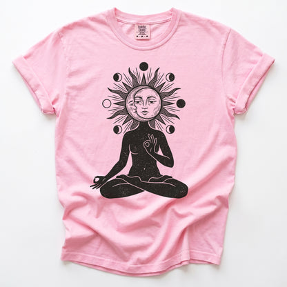 Sun & Moon Meditation Vintage Washed T-Shirt