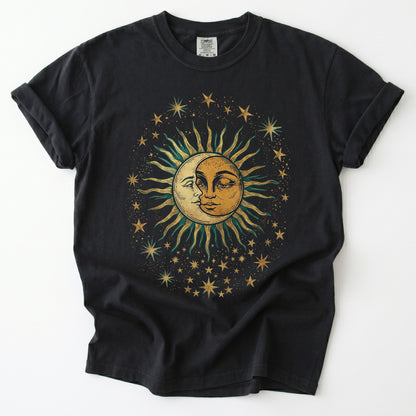 Sun & Moon Mystical Vintage Washed T-Shirt