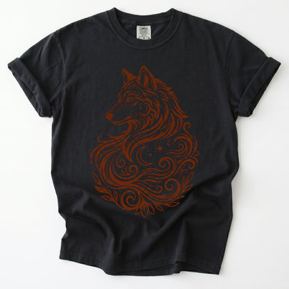 Swirling Wolf Vintage Washed T-Shirt