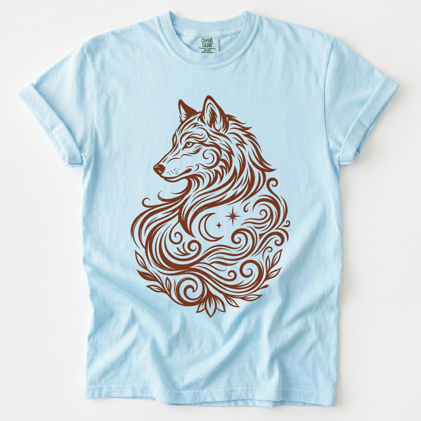 Swirling Wolf Vintage Washed T-Shirt