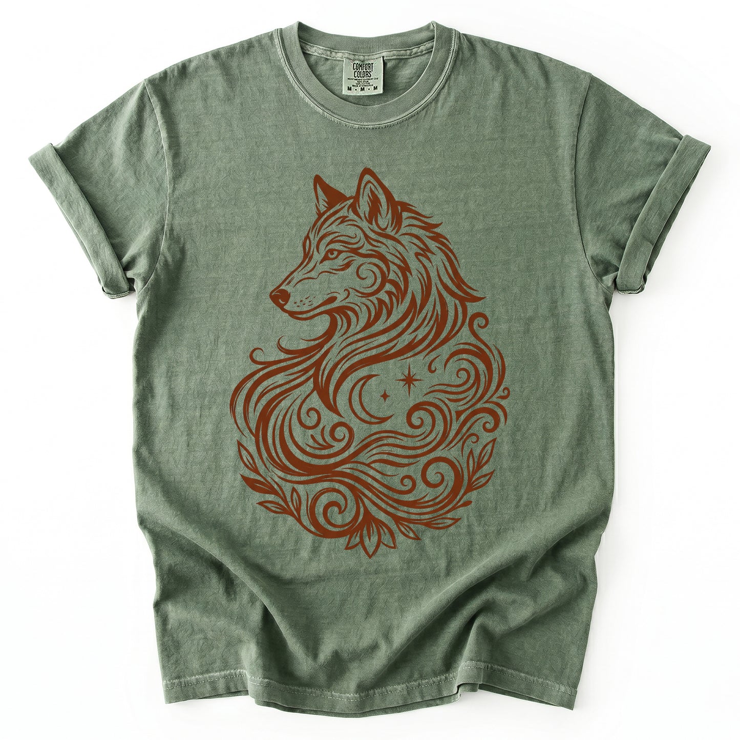 Swirling Wolf Vintage Washed T-Shirt