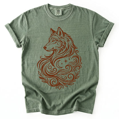 Swirling Wolf Vintage Washed T-Shirt