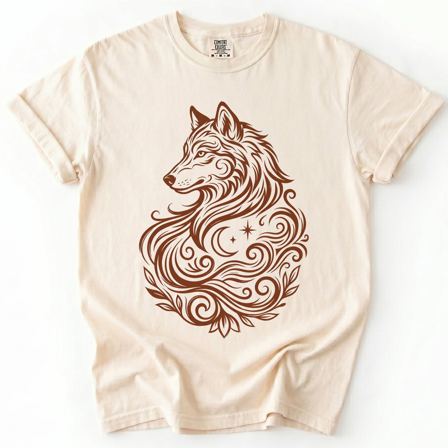 Swirling Wolf Vintage Washed T-Shirt