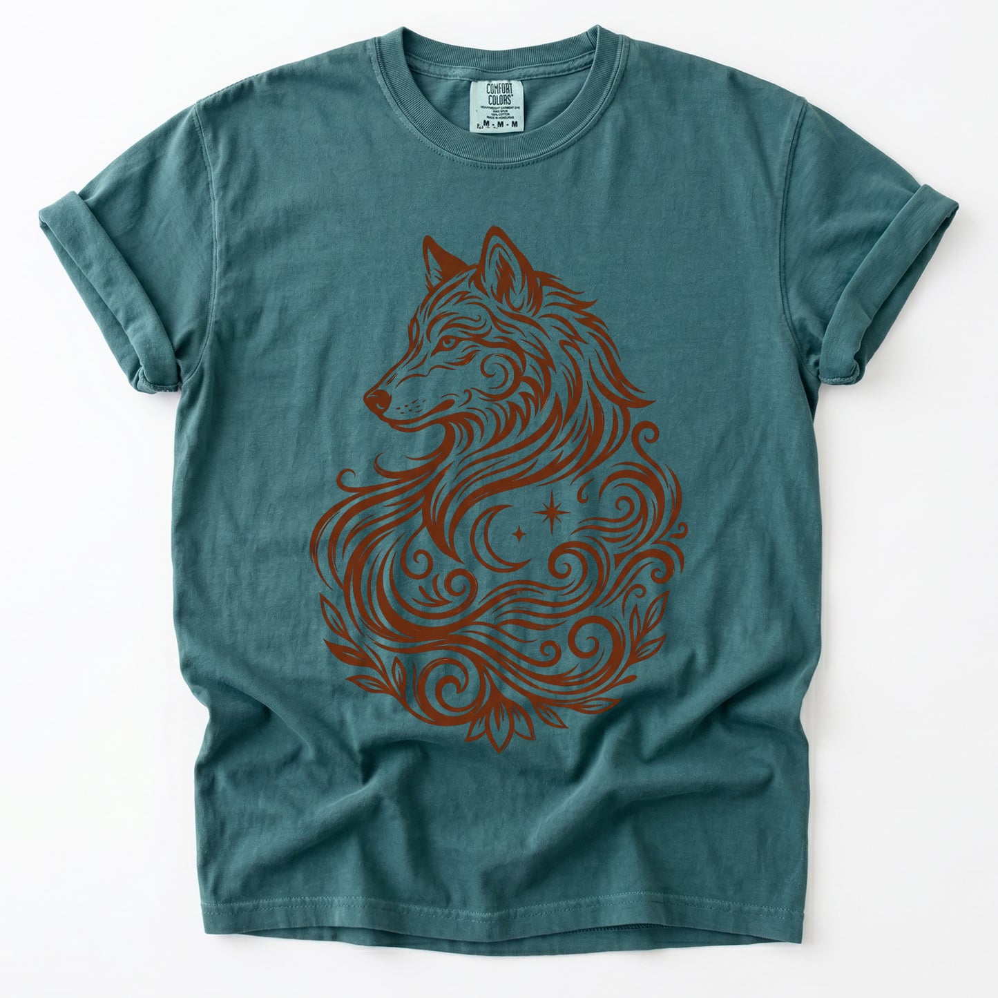 Swirling Wolf Vintage Washed T-Shirt