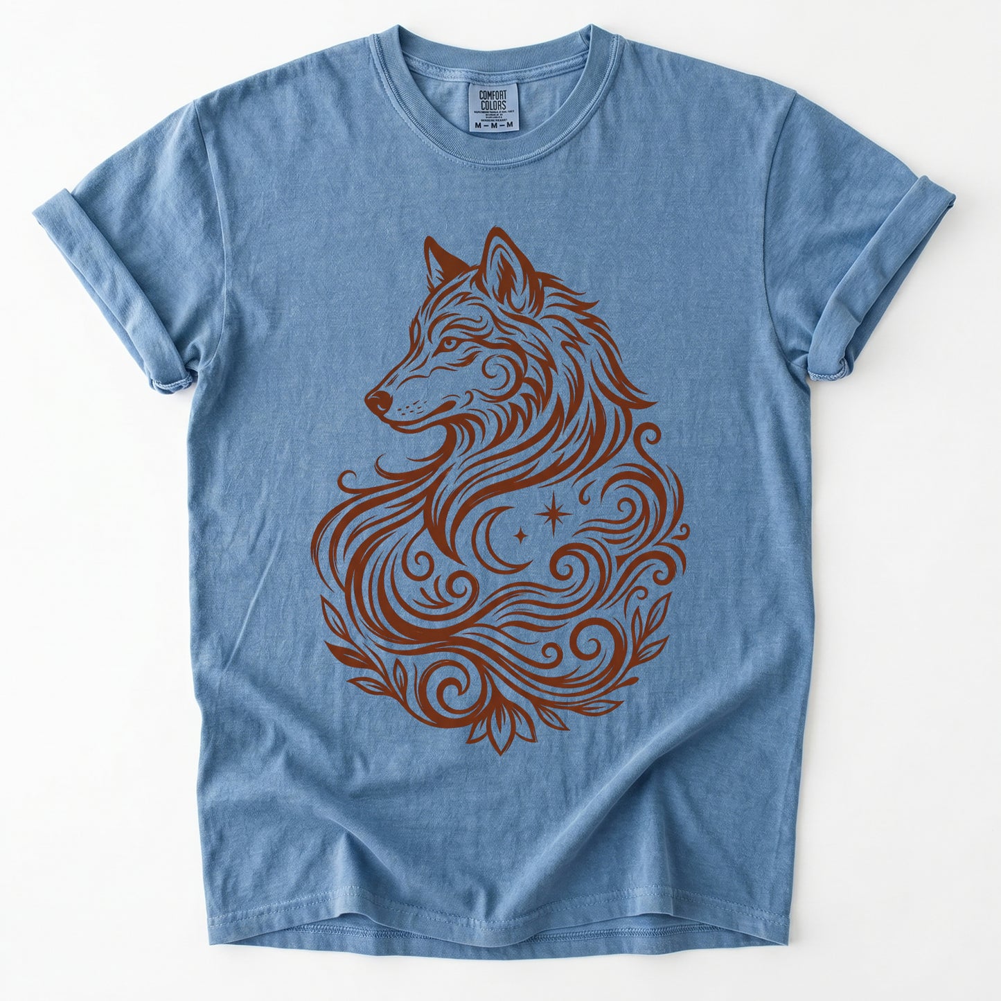 Swirling Wolf Vintage Washed T-Shirt