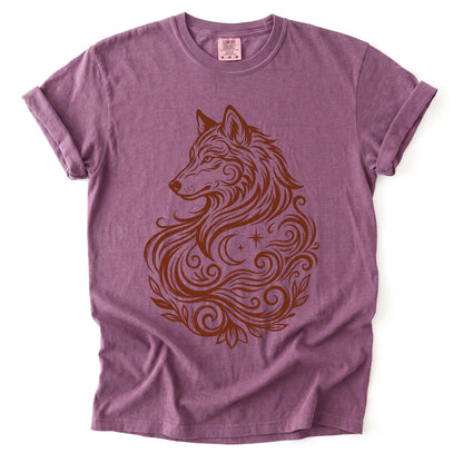 Swirling Wolf Vintage Washed T-Shirt