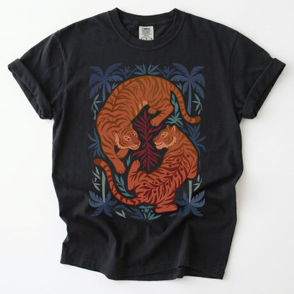 Terracotta Palm Tigers Vintage Washed T-Shirt