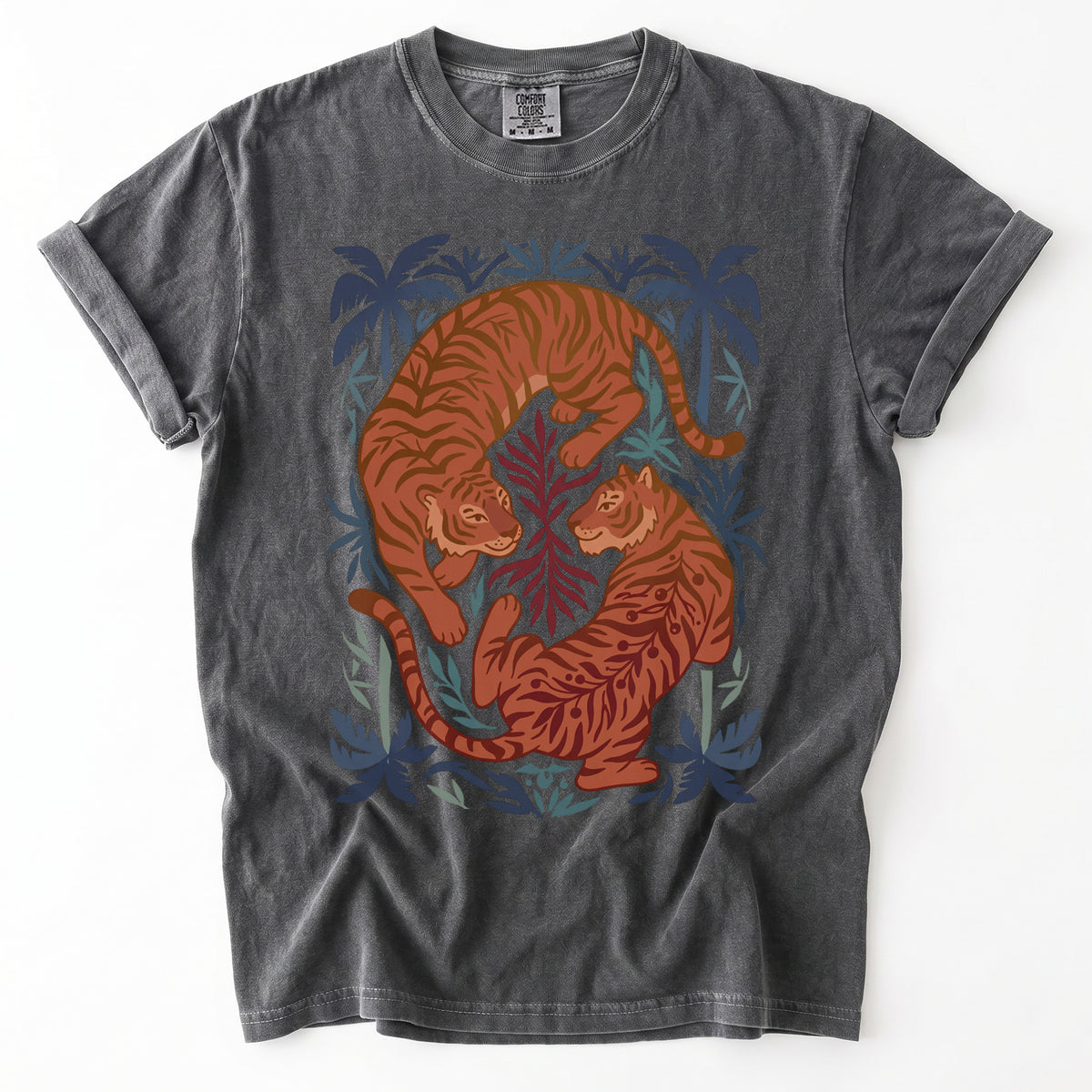 Terracotta Palm Tigers Vintage Washed T-Shirt