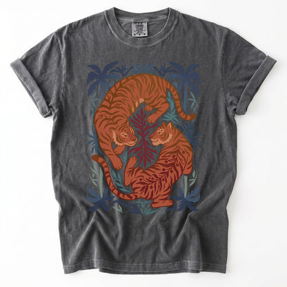 Terracotta Palm Tigers Vintage Washed T-Shirt
