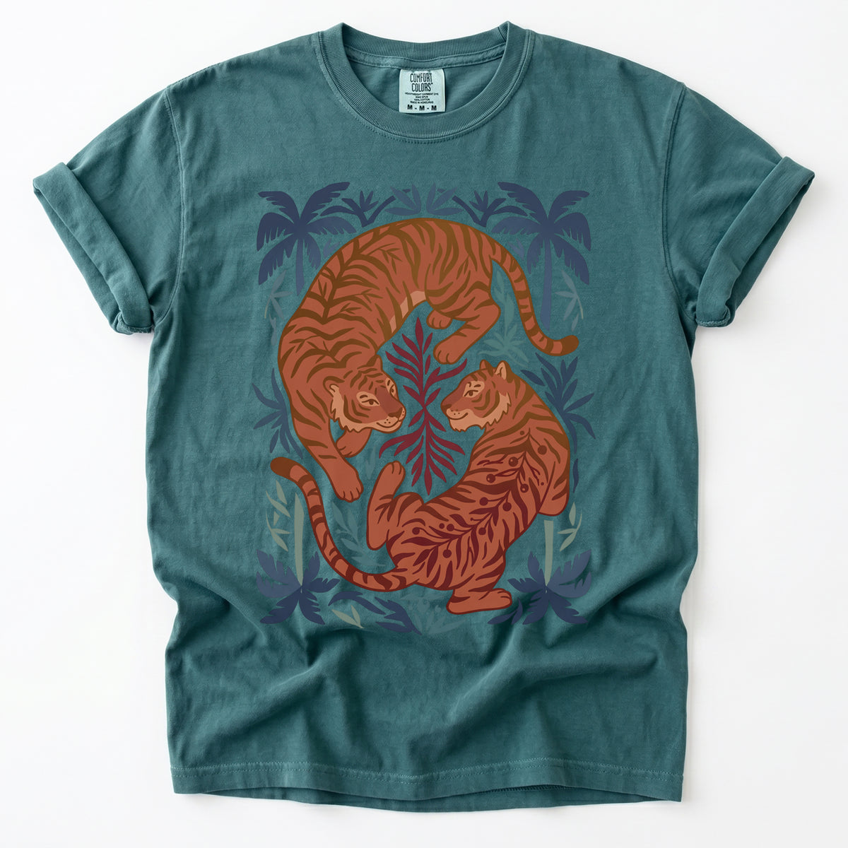 Terracotta Palm Tigers Vintage Washed T-Shirt