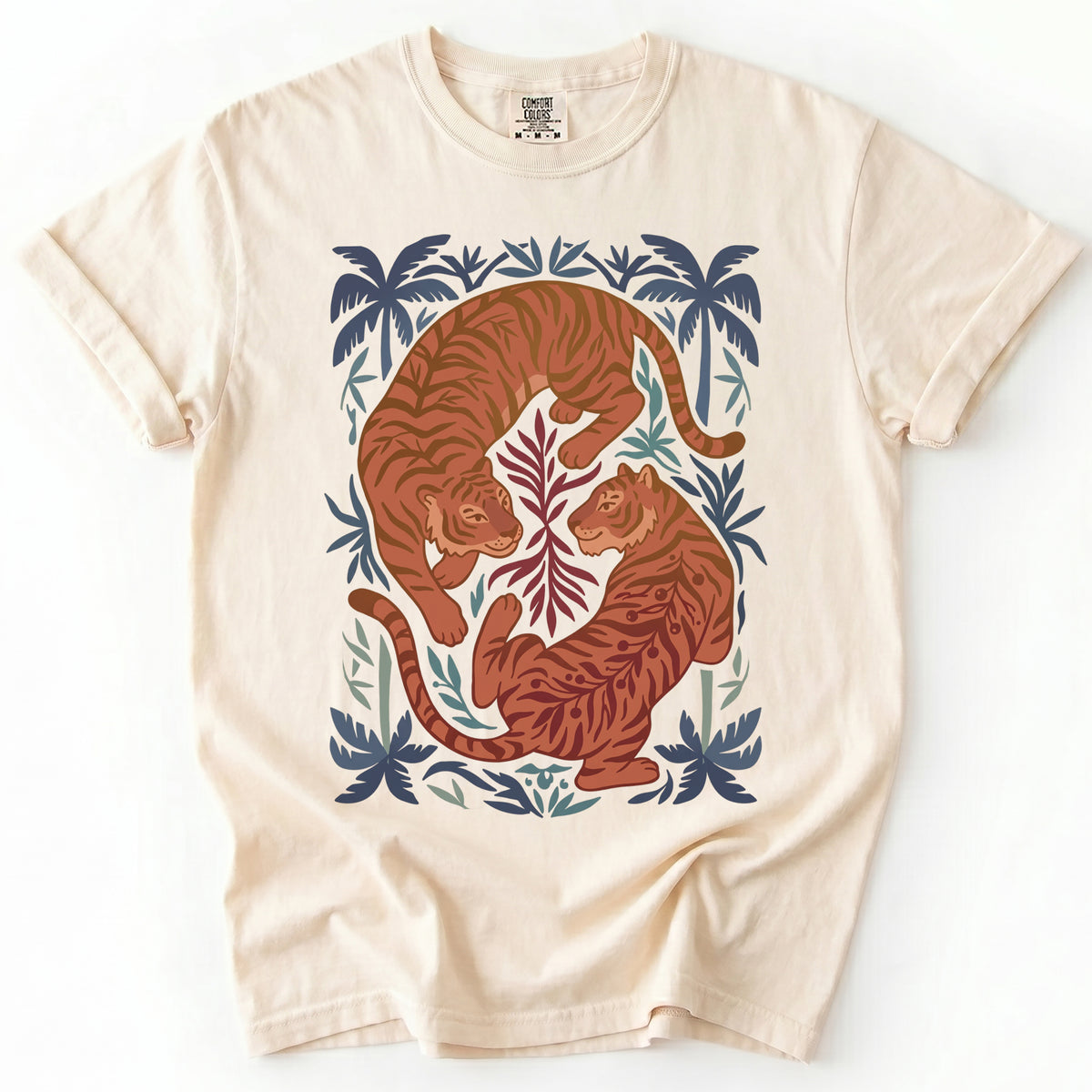 Terracotta Palm Tigers Vintage Washed T-Shirt