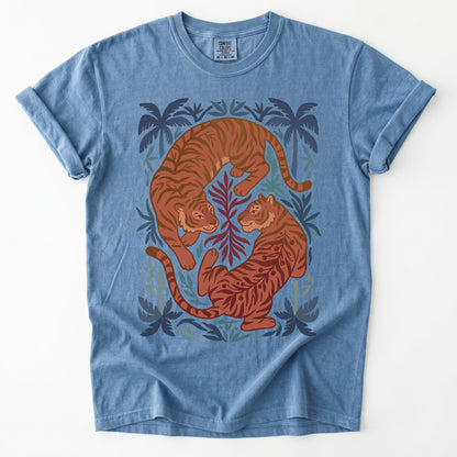 Terracotta Palm Tigers Vintage Washed T-Shirt