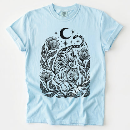 Tiger & All-Seeing Blooms Vintage Washed T-Shirt