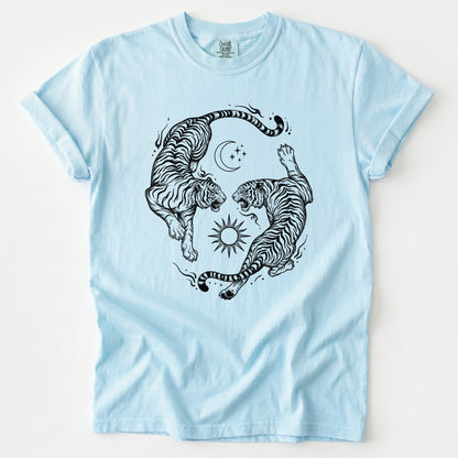 Mystical Yin Yang Tigers Heavyweight T-Shirt
