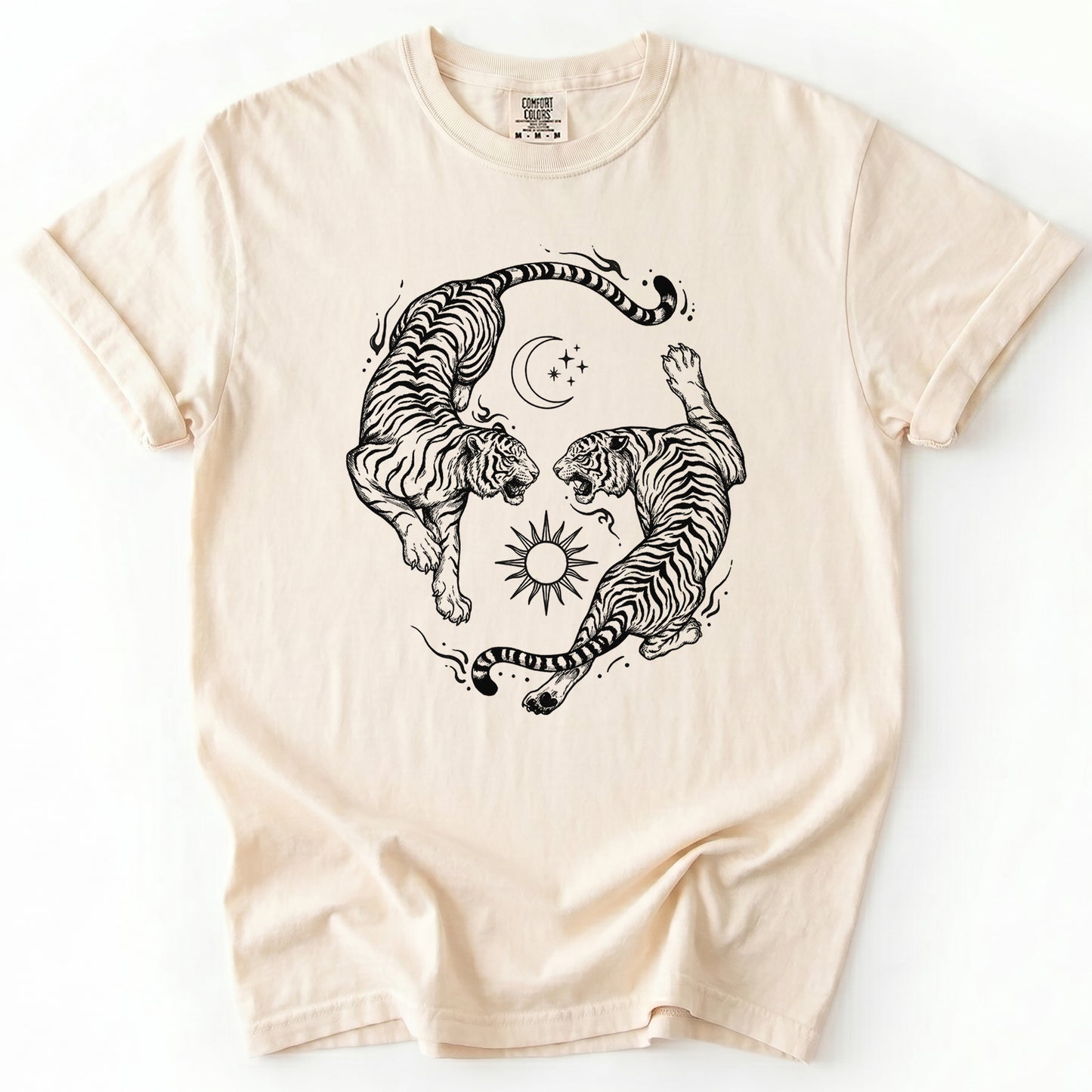 Mystical Yin Yang Tigers Heavyweight T-Shirt