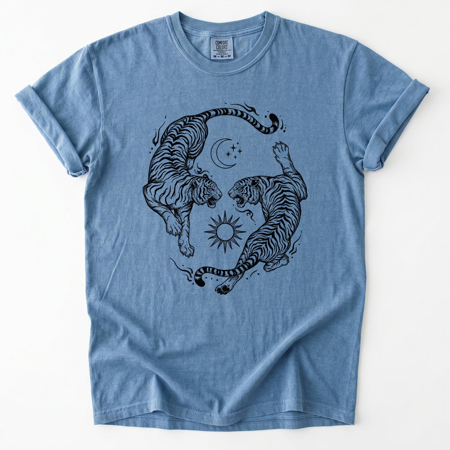 Mystical Yin Yang Tigers Heavyweight T-Shirt