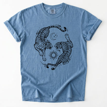 Mystical Yin Yang Tigers Heavyweight T-Shirt