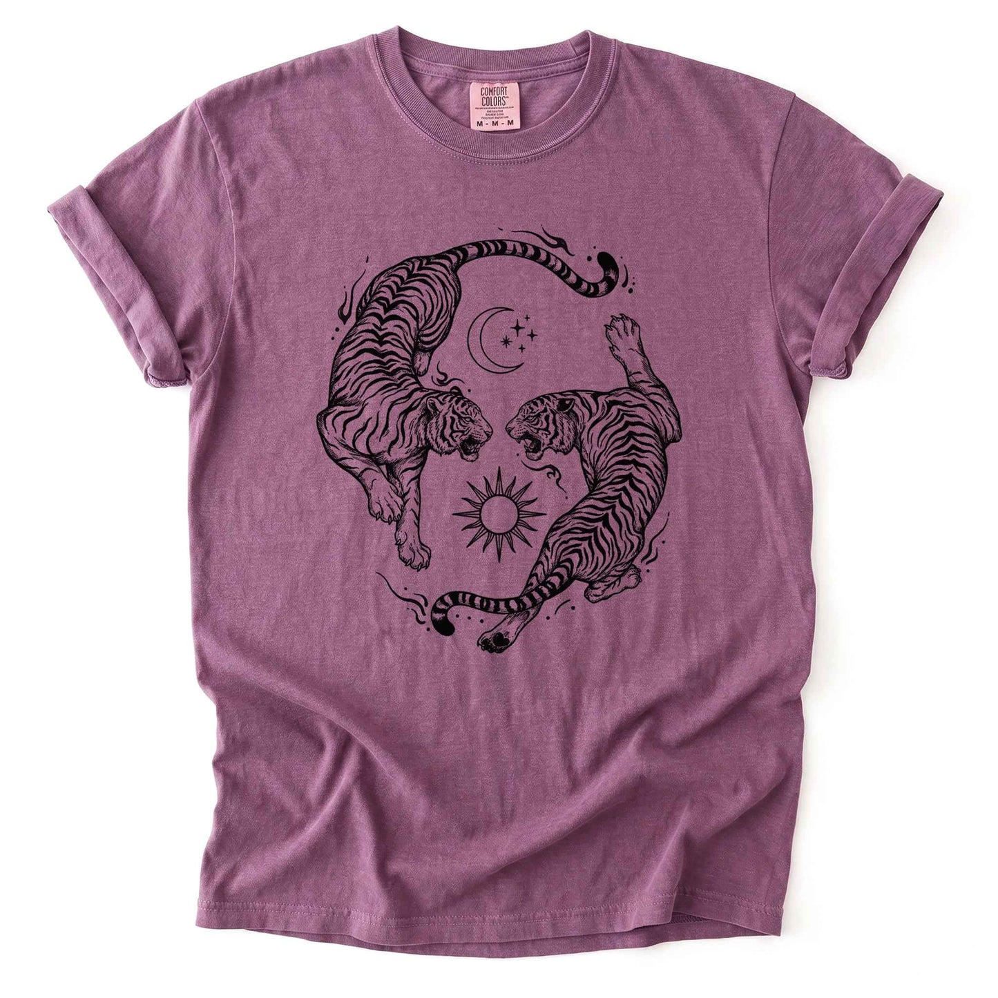 Mystical Yin Yang Tigers Heavyweight T-Shirt