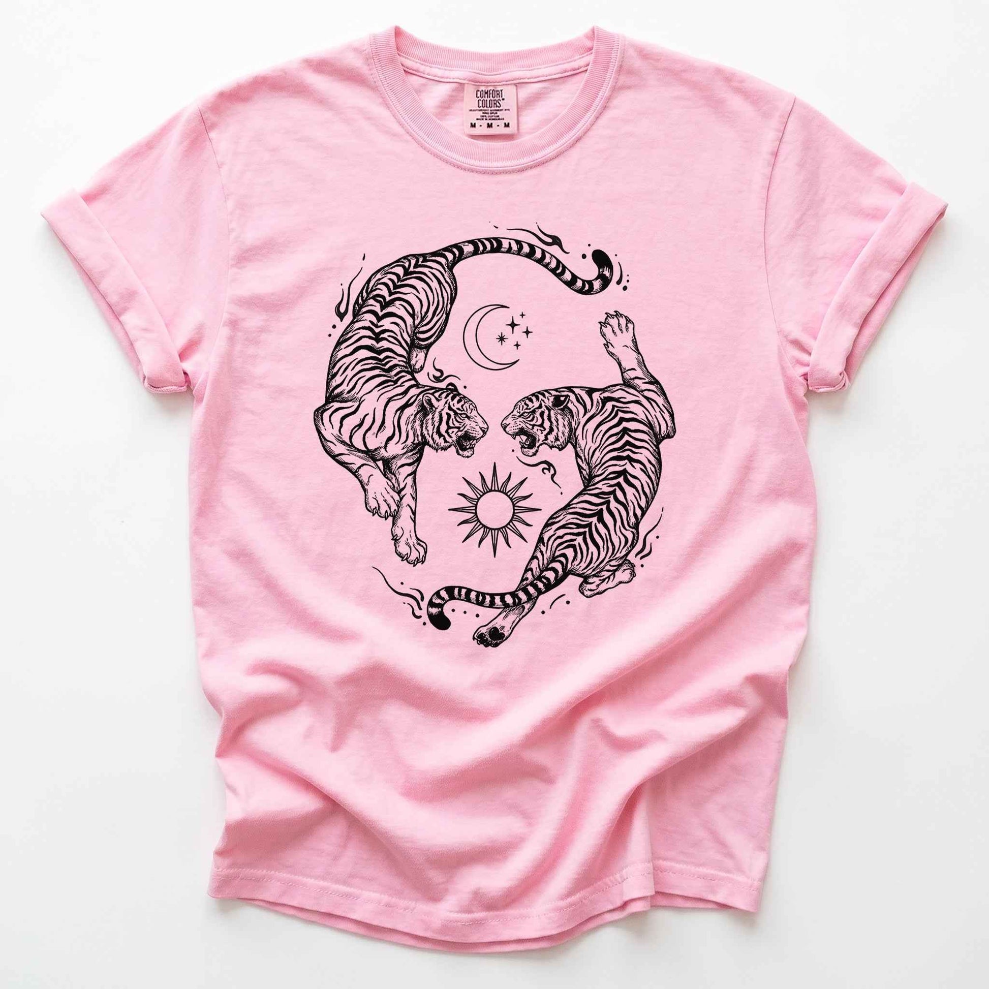 Mystical Yin Yang Tigers Heavyweight T-Shirt