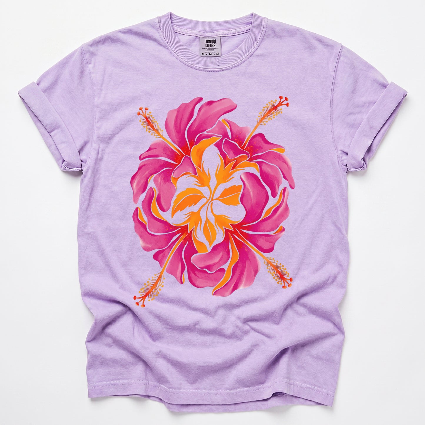 Tropical Hibiscus Vintage Washed T-Shirt