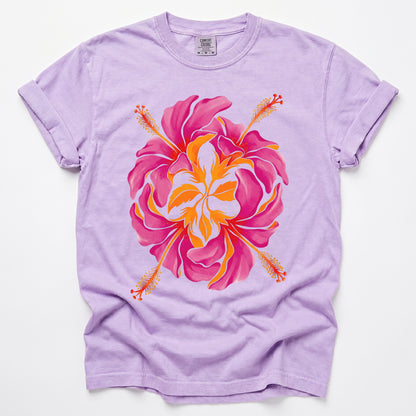 Tropical Hibiscus Vintage Washed T-Shirt