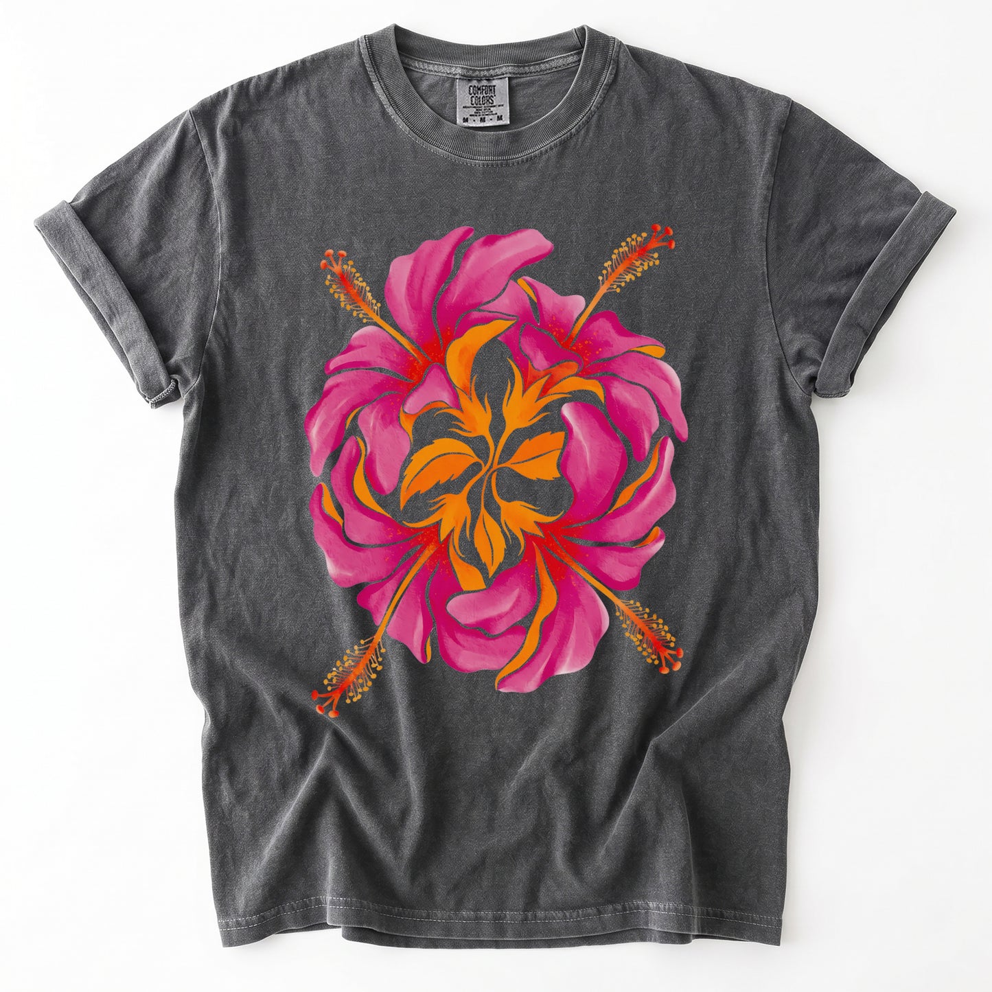 Tropical Hibiscus Vintage Washed T-Shirt