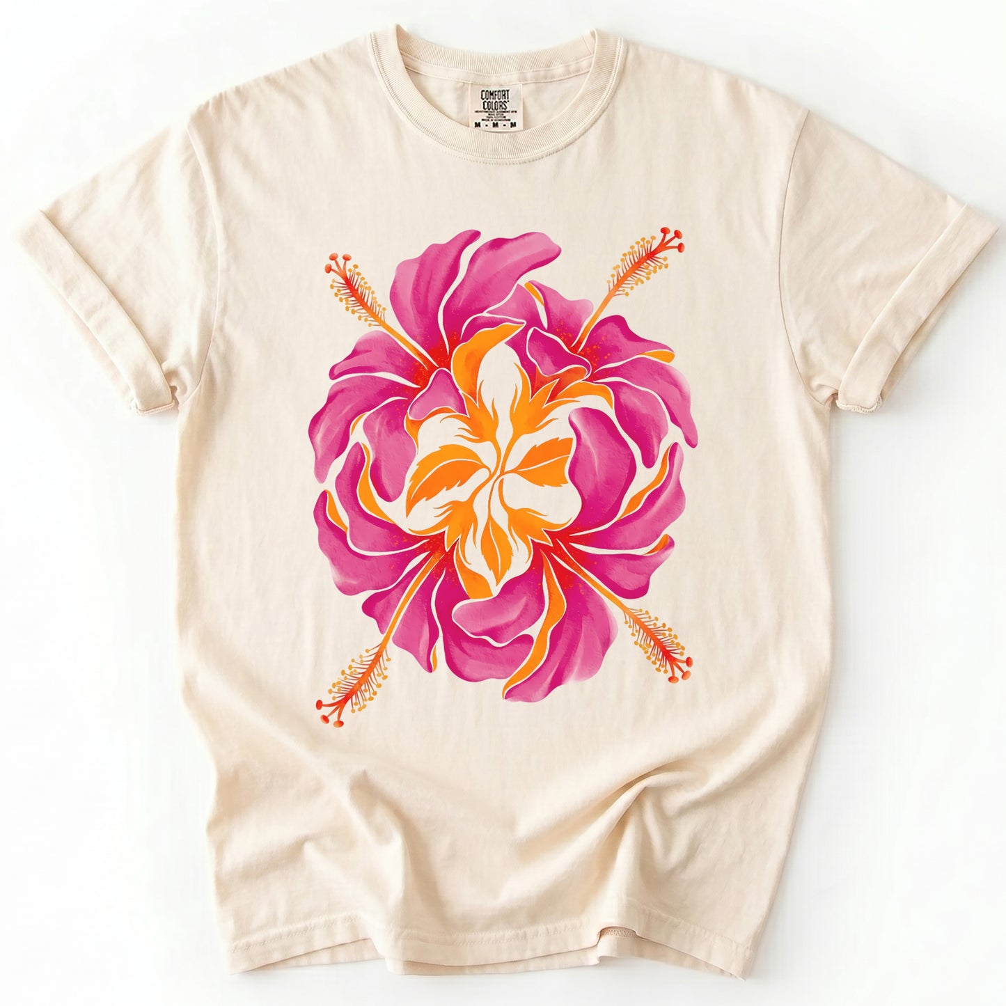 Tropical Hibiscus Vintage Washed T-Shirt